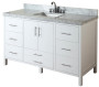 Ultra 60 inch White Single Sink Bathroom Vanity