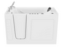 ANZZI Walk-in Tub 30" x 60" Left Drain Quick Fill Walk-In Whirlpool and Air Tub with Powered Fast Drain in White (3060WIL)