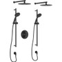 Rohl Tenerife Thermostatic Shower System with Shower Head, Hand Shower, Slide Bar, Shower Arm and Valve Trim - Matte Black