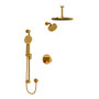 Rohl Ode Thermostatic Shower System with Shower Head and Hand Shower - Brushed Gold