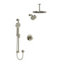 Rohl Ode Thermostatic Shower System with Shower Head and Hand Shower - Brushed Nickel