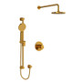 Rohl Ode Thermostatic Shower System with Head and Hand Shower Brushed Gold