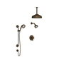 Rohl Arcana Thermostatic Shower System with Shower Head and Hand Shower - Tuscan Brass