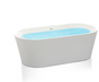 ANZZI 55 in. x 30 in. Freestanding Soaking Tub with Flatbottom - Chand Series