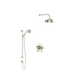 Rohl Georgian Era Thermostatic Shower System with Shower Head, Hand Shower, and Hose Polished Nickel