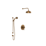 Rohl Georgian Era Thermostatic Shower System with Shower Head, Hand Shower, and Hose English Bronze