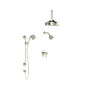 Rohl Viaggio Pressure Balanced, Thermostatic Shower System with Shower Head, Hand Shower, and Valve Trim - Polished Nickel