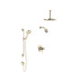 Rohl Palladian Pressure Balanced, Thermostatic Shower System with Shower Head, Hand Shower, and Valve Trim Satin Nickel