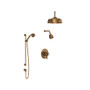 Rohl Georgian Era Thermostatic Shower System with Shower Head, Hand Shower, and Hose - English Bronze