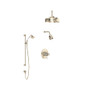 Rohl Edwardian Thermostatic Shower System with Shower Head, Hand Shower and Hose Satin Nickel