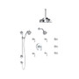 Rohl Acqui Thermostatic Shower System with Shower Head, Hand Shower, and Bodysprays - Polished Chrome