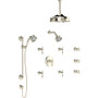 Rohl Arcana Thermostatic Shower System with Head and Hand Shower Polished Nickel