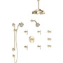 Rohl Arcana Thermostatic Shower System with Head and Hand Shower Satin Nickel