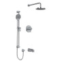 Rohl GS Thermostatic Shower System with Head and Hand Shower Chrome