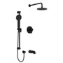 Rohl GS Thermostatic Shower System with Head and Hand Shower Black