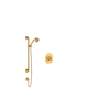 Rohl Deco Pressure Balanced Shower System with Hand Shower, Hose, and Valve Trim - English Gold