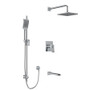 Rohl Zendo Thermostatic Shower System with Shower Head and Hand Shower Chrome