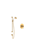 Rohl Edwardian Pressure Balanced Shower System with Hand Shower, Hose, and Valve Trim - English Gold