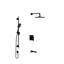 Rohl Zendo Thermostatic Shower System with Head and Hand Shower Black