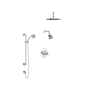 Rohl Deco Thermostatic Shower System with Shower Head, Hand Shower, and Hose -Polished Chrome