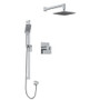 Rohl Kubik Thermostatic Shower System with Shower Head and Hand Shower-Chrome