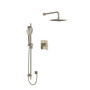 Rohl Fresk Thermostatic Shower System with Shower Head, Hand Shower, and Hose Brushed Nickel