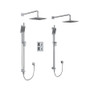 Rohl Zendo Thermostatic Shower System with Shower Head and Hand Shower- Chrome