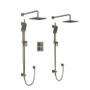 Rohl Zendo Thermostatic Shower System with Shower Head and Hand Shower- Brushed Nickel