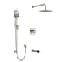 Rohl Salome Thermostatic Shower System with Shower Head and Hand Shower Polished Nickel