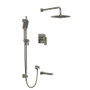 Rohl Equinox Thermostatic Shower System with Shower Head and Hand Shower  Brushed Nickel