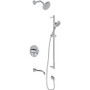 Rohl Tenerife Thermostatic Shower System with Shower Head, Hand Shower, Slide Bar, Shower Arm and Valve Trim  - Polished Chrome