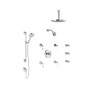 Palladian Thermostatic Shower System with Shower Head, Hand Shower, and Bodysprays Polished Chrome