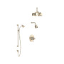 Rohl Edwardian Thermostatic Shower System with Shower Head, Hand Shower, and Hose -Satin Nickel