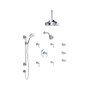 Rohl Verona Thermostatic Shower System with Shower Head, Hand Shower, and Bodysprays Polished Chrome