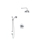 Rohl Georgian Era Thermostatic Shower System with Shower Head, Hand Shower, and Hose -Polished Chrome