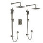 Rohl Equinox Thermostatic Shower System with Shower Head and Hand Shower Brushed Nickel