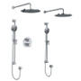 Rohl Edge Thermostatic Shower System with Shower Head and Hand Shower Chrome