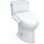 TOTO Drake 1.6 GPF Two Piece Elongated Toilet with Left Hand Lever - Bidet Seat Included - Cotton