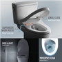 TOTO Drake II 1 GPF Two Piece Elongated Toilet with Left Hand Lever - Bidet Seat Included - Cotton