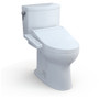 TOTO Drake II 1 GPF Two Piece Elongated Toilet with Left Hand Lever - Bidet Seat Included Cotton
