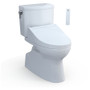 TOTO Vespin II 1 GPF Two Piece Elongated Toilet with Left Hand Lever - Bidet Seat Included Cotton