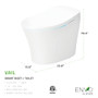 Anzzi ENVO Vail 1.28 GPF Dual Flush One Piece Elongated Smart Toilet with Left Hand Lever - Bidet Seat Included - White
