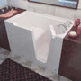 MediTub 60" Fiberglass Air Walk In Tub for Alcove Installations with Right Drain, Drain Assembly, and Overflow - White