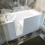 MediTub 60" Fiberglass Air Walk In Tub for Alcove Installations with Left Drain, Drain Assembly, and Overflow -White