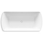 Kohler Irvine 67-7/8" x 31-7/16" Free Standing Acrylic Soaking Tub with Center Drain, Drain Assembly, and Integrated Overflow White