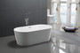 67 in. x 32 in. Freestanding Soaking Tub with Flatbottom - Chand Series