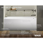 Kohler Underscore 60" Soaking Bathtub for Three Wall Alcove Installation with Left Hand Drain- Thunder Grey