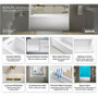 Kohler Underscore 60" Soaking Bathtub for Three Wall Alcove Installation with Left Hand Drain- Ice Grey