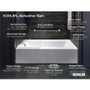 Kohler Bellwether 60" Alcove Soaking Tub with Left Drain -Teal
