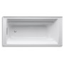 Kohler Archer 72" Alcove Soaking Tub with Left Drain and Comfort Depth Technology - Thunder Grey